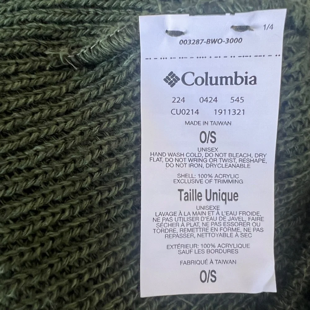 Columbia Outdoors Mountain Whirlibird Cuffed Beanie, Unisex One Size Green
